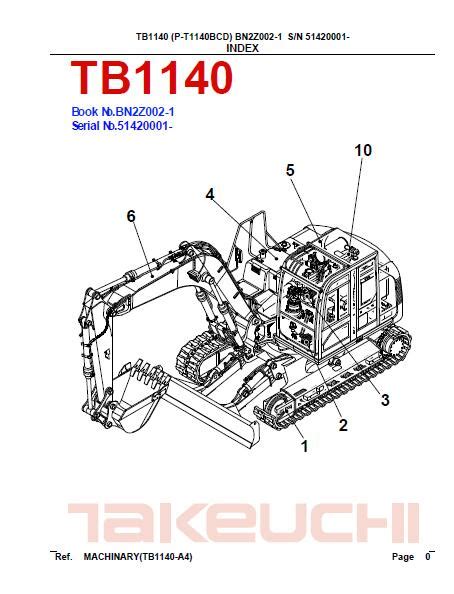 Takeuchi tb1140 hydraulic excavator parts manual sn 51420001 and up. - Mitsubishi auto gearbox transmission v5a51 workshop manual.